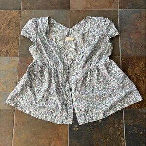 Floral Button-Up Women's Top